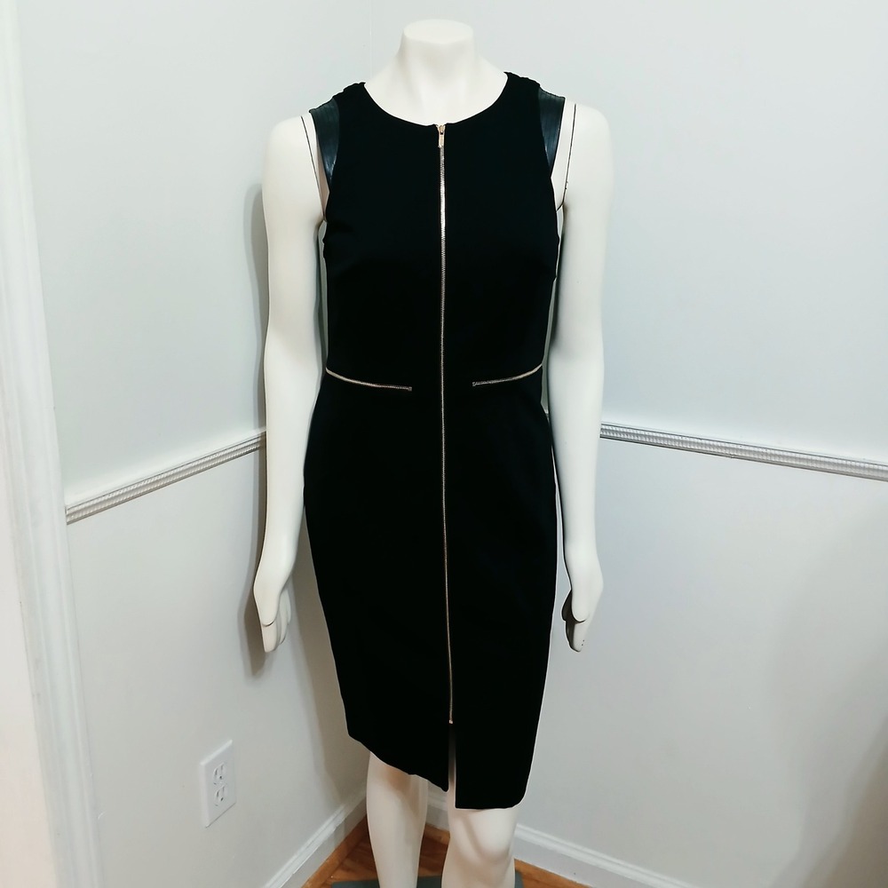 Ann Taylor Black Zipper Sheath Dress Size 6 NWT‎ MSRP $149